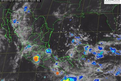 Prevén lluvias intensas en Veracruz, Oaxaca y Chiapas