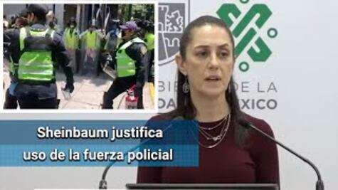Claudia Sheinbaum justifica uso de fuerza policial durante marchas