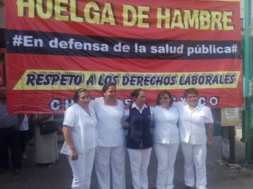 Trabajadores realizan huelga de hambre en hospital regional en Chiapas