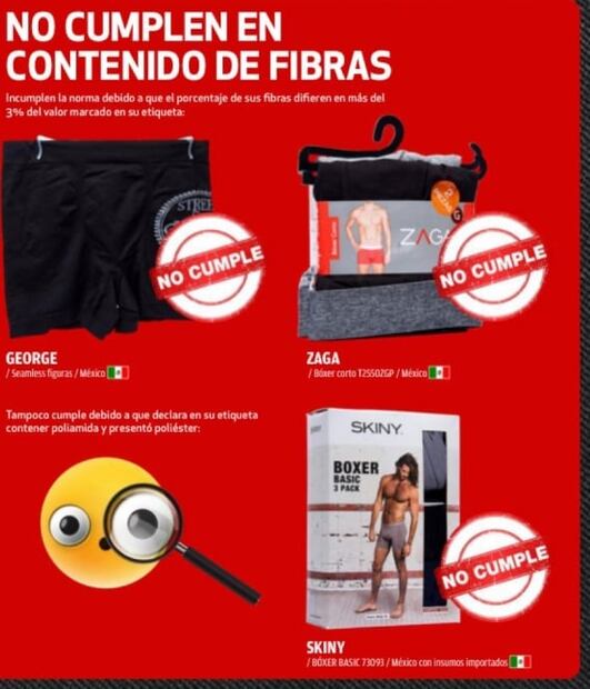 Profeco prohibirá venta de bóxers para caballero por incumplir norma