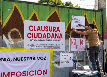 “Clausura ciudadana”; Vecinos de Azcapotzalco montan guardia contra  construcción de albergue migrante