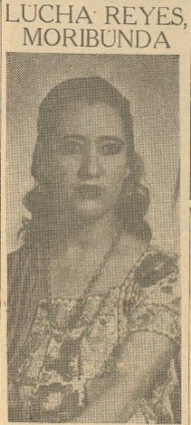 Lucha Reyes estuvo hospitalizada durante sus últimas horas de vida. 
junio de 1944. Hemeroteca EL UNIVERSAL.