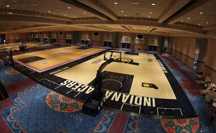 Así se transforma el complejo de Disney en canchas de la NBA