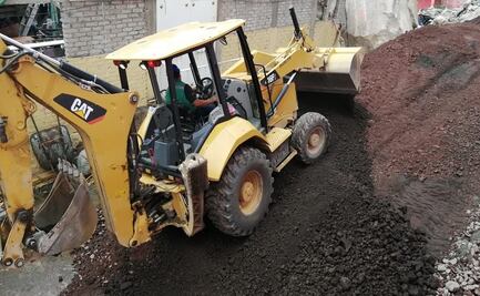 Continúan trabajos de estabilización de material en Cerro del Chiquihuite