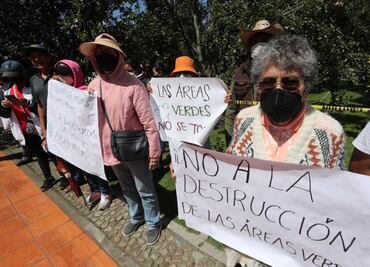 "¡No a la destrucción de áreas verdes!": Protestan contra la tala de árboles en Villas del Campo