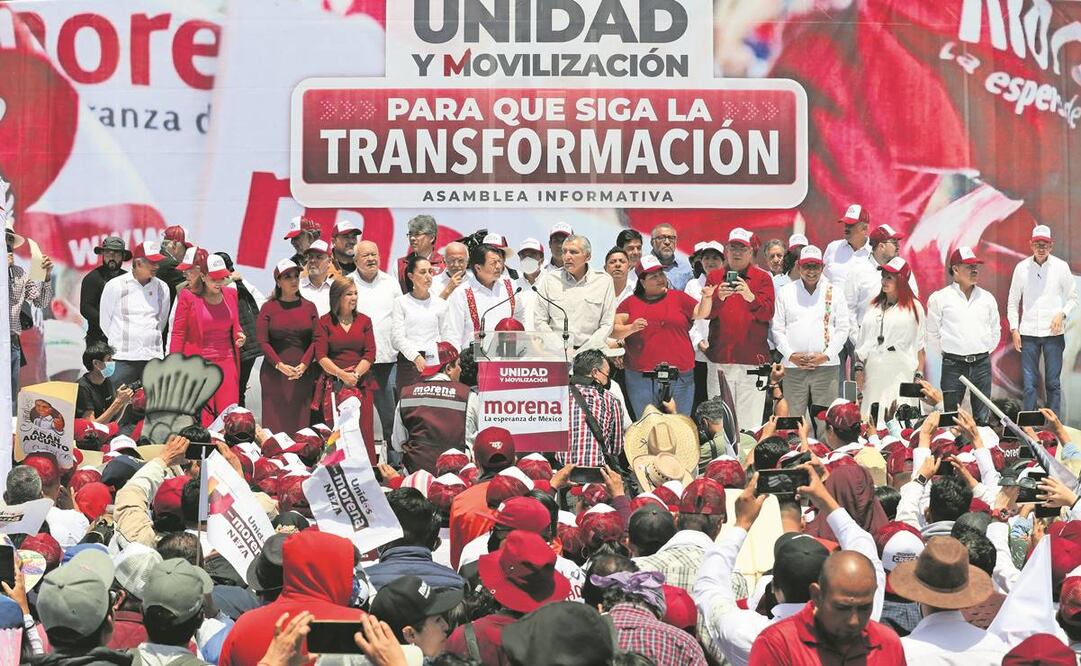 El pasado 12 de junio, Morena realizó un mitin en Toluca para mostrar su fuerza. Foto: Archivo EL UNIVERSAL