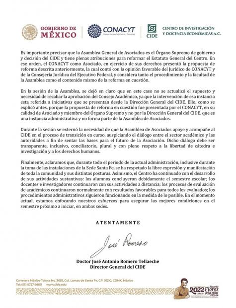 No era necesario que el Consejo Académico aprobara reformas al Estatuto, afirma Romero Tellaeche 