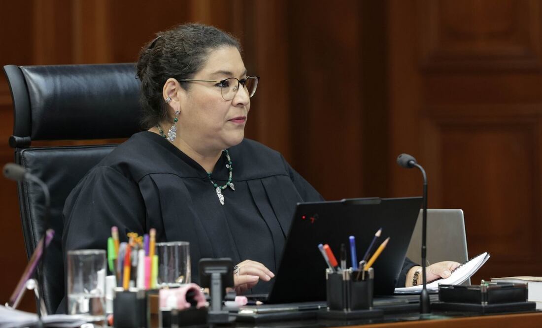 Lenia Batres, ministra de la Suprema Corte de Justicia de la Nación, durante la última sesión este martes 19 de agosto de 2025. Foto: SCJN/ Cuartoscuro