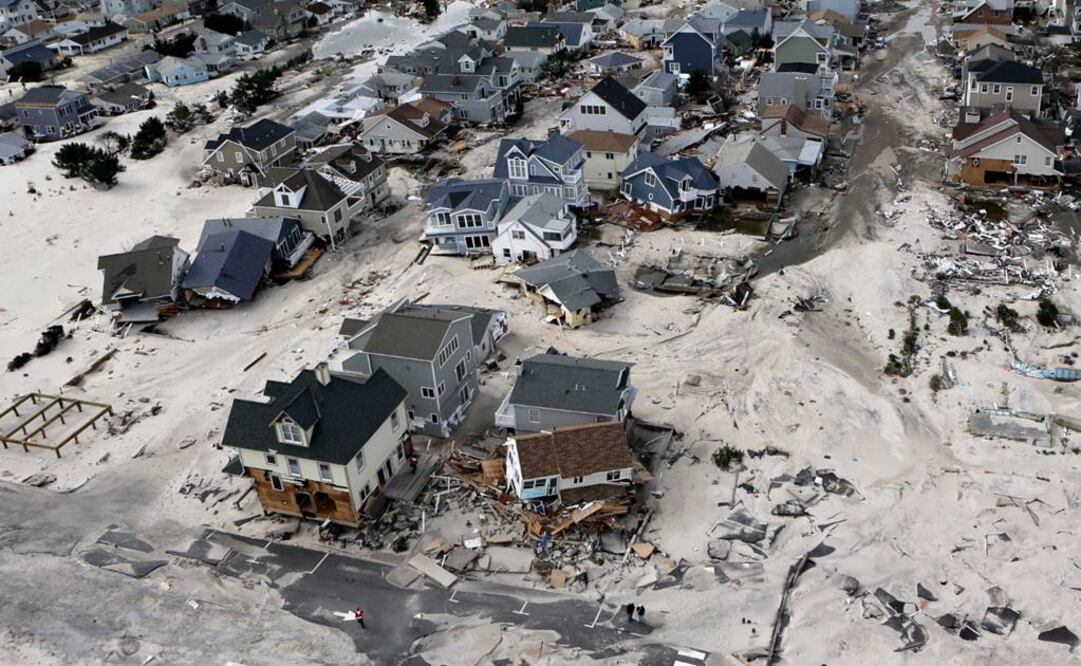 En esta foto de 2012 se aprecian los efectos de la supertormenta Sandy en Ortley Beach. Foto: AP