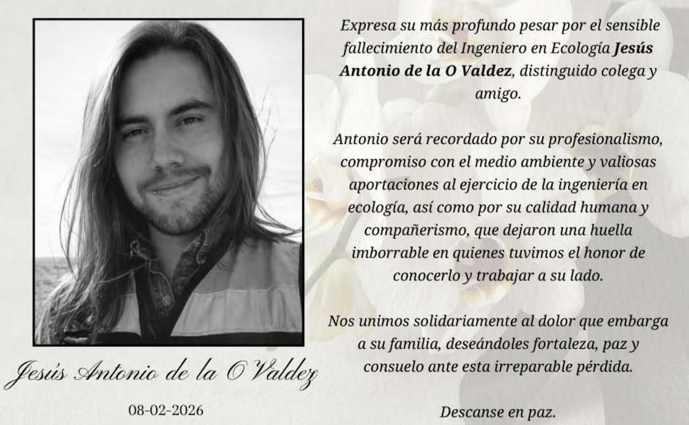 Jesús Antonio de la O Valdez, uno de los mineros desaparecidos en Sinaloa (09/02/2026). Foto: Especial