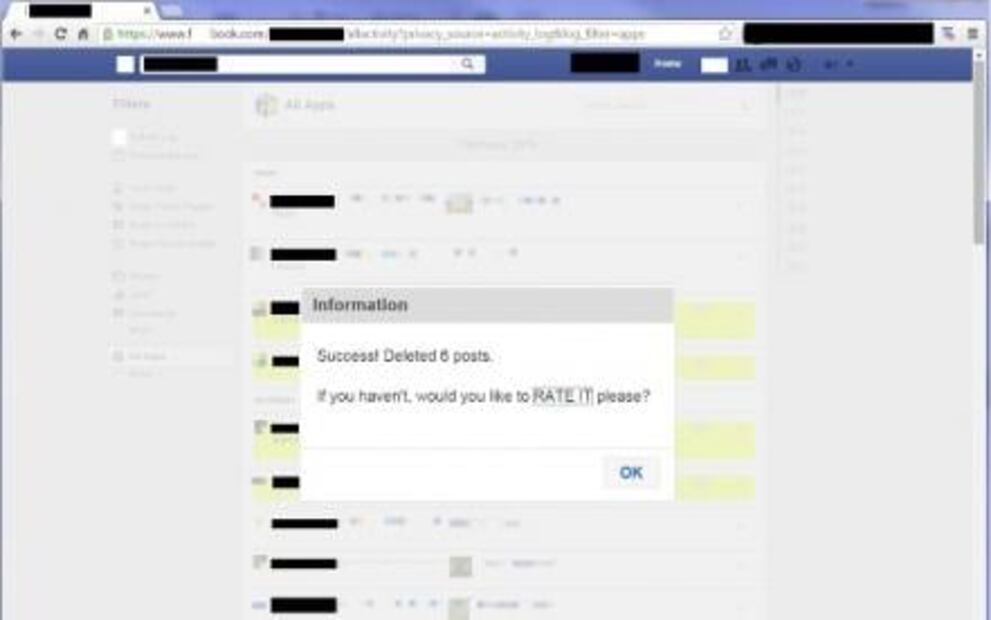 Herramienta que elimina publicaciones antiguas de Facebook