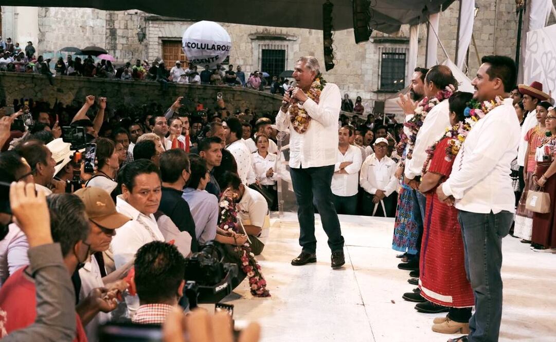 Adán Augusto de gira por Oaxaca / Foto: Twitter