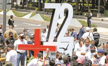 Erigen antimonumento por los 72 migrantes asesinados en Tamaulipas