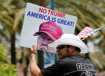 Eight protesters arrested at Trump rally in California