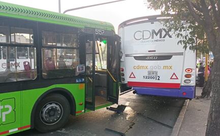 Choque de RTP contra poste deja 14 lesionados en la alcaldía Venustiano Carranza