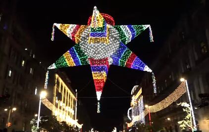 Sheinbaum encabeza encendido del alumbrado navideño en el Zócalo capitalino