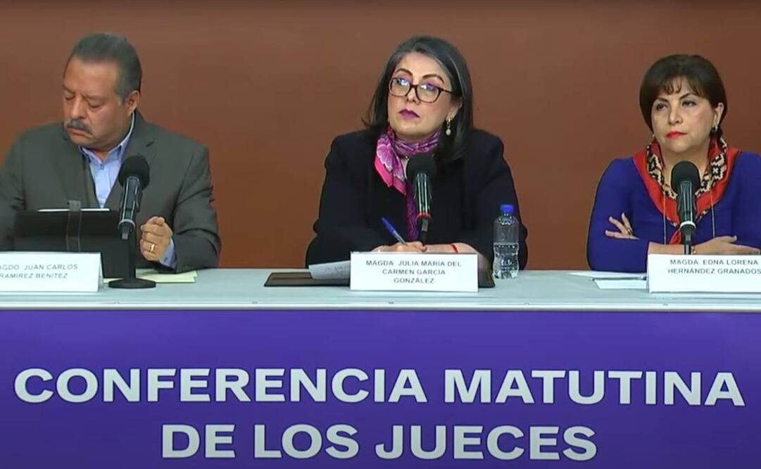 Conferencia matutina de los jueces del 2 de diciembre. Foto: Captura