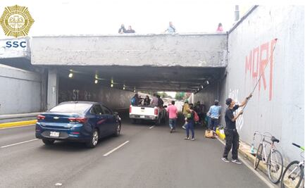 Manifestantes realizan pintas sobre Viaducto, afectan vialidad al Oriente de la CDMX
