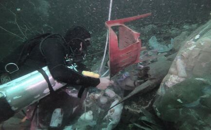 De latas a pañales: usan cenotes de Yucatán como basureros