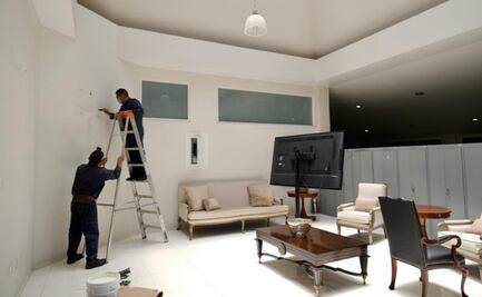 Así se van transformando Los Pinos para acoger a médicos