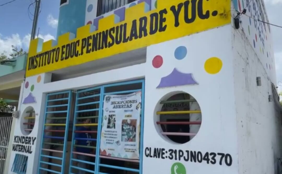 Instituto Educativo Peninsular de Yucatán fue clausurado por parte de autoridades de Protección Civil del estado (30/05/2025). Foto: Especial