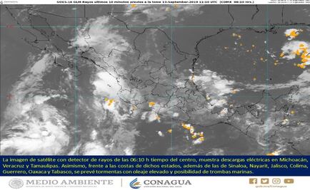Prevén lluvias intensas en 6 estados del país