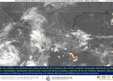 Prevén lluvias intensas en 6 estados del país