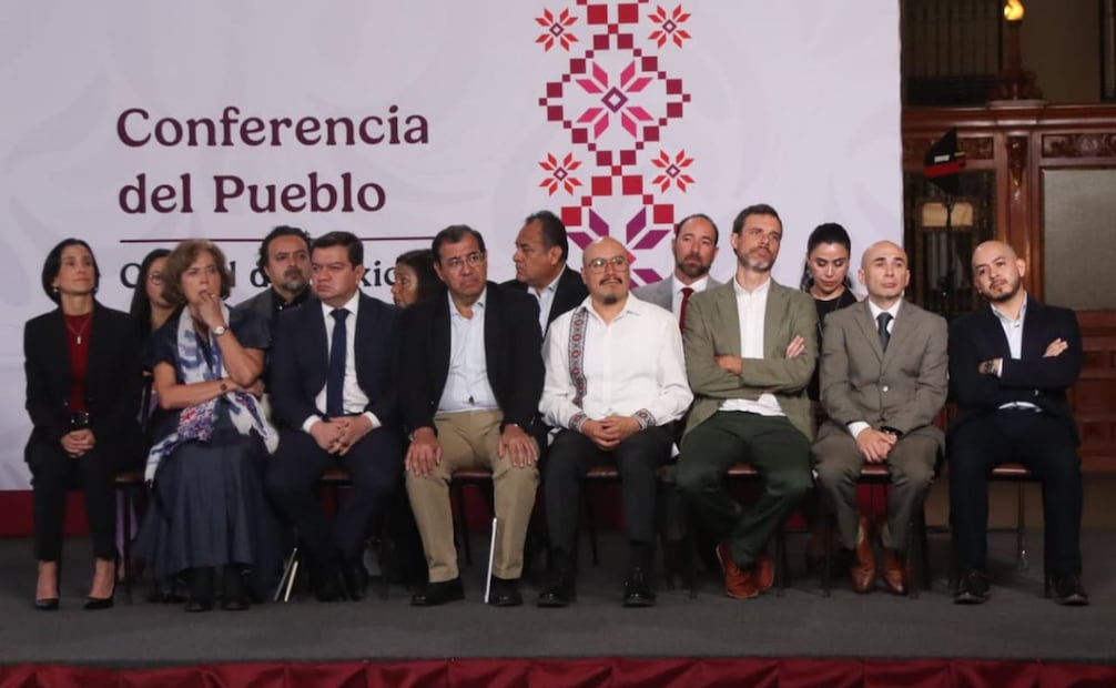 La presidenta Claudia Sheinbaum en la “Mañanera del Pueblo” del 6 de agosto de 2026 en Palacio Nacional. Foto: Carlos Mejía/ EL UNIVERSAL
