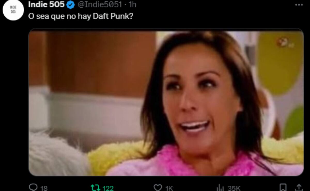 La esperada aparición de Daft Punk en la ceremonia de clausura de los Juegos Olímpicos de París 2024 no se materializa, dejando a miles de internautas decepcionados y desatando una ola de memes en redes sociales.
<p>Foto: Captura de pantalla