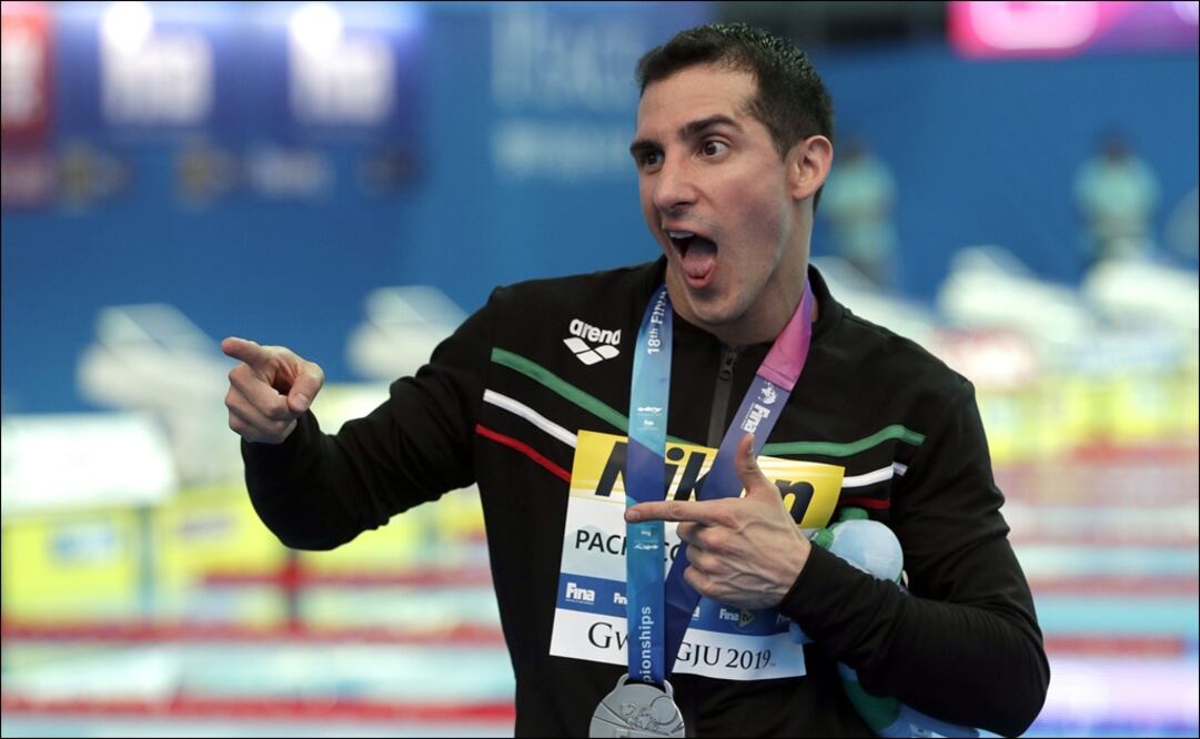 Rommel Pacheco consiguió la medalla de plata hace tres días en la prueba de trampolín de un metro. FOTO: AP
