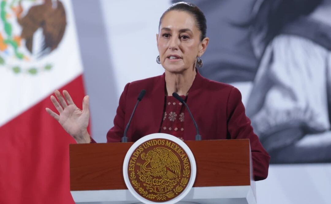 Claudia Sheinbaum, presidenta de México, durante la mañanera del 7 de noviembre del 2025 (07/11/2025). Foto: Fernanda Rojas / EL UNIVERSAL
