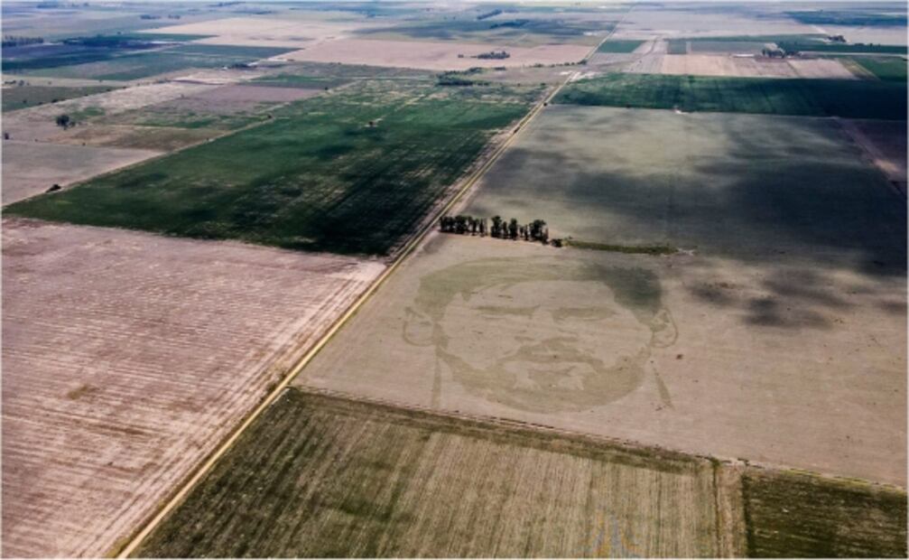 Rostro de Lionel Messi “aparece” en un campo agrícola de Argentina