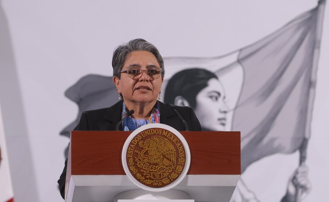 Raquel Buenrostro, secretaria Anticorrupción, en Palacio Nacional. Foto: Gabriel Pano  /EL UNIVERSAL