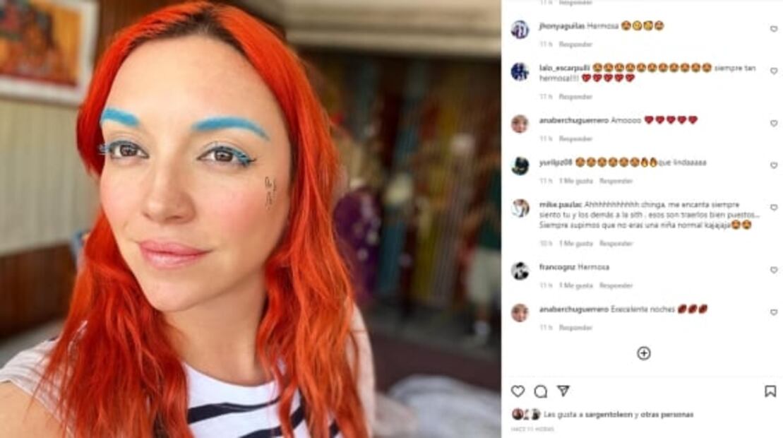 Regina Blandón luce nuevo color en sus cejas