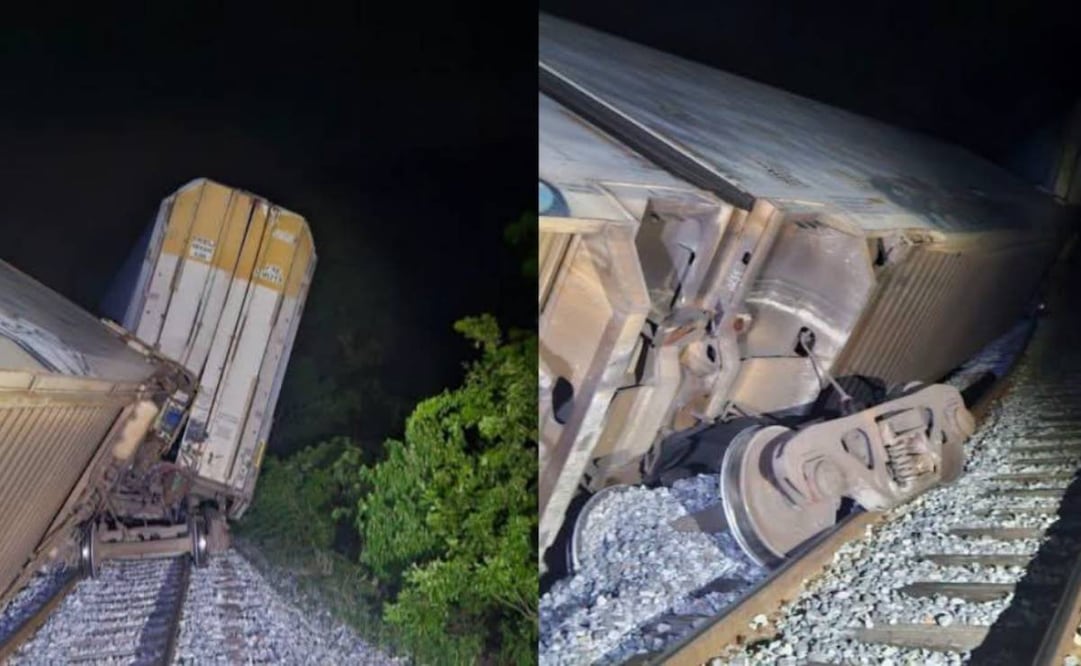 Se vuelve a descarrilar el Tren Interoceánico en Oaxaca (15/07/2026). Foto: Especial