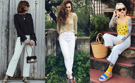 5 atuendos fashionistas para utilizar jeans blancos