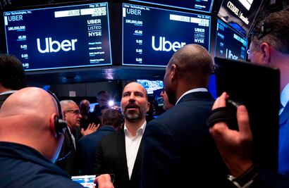 Mal debut de Uber en bolsa