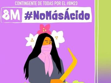 "No más ácido"; María Elena Ríos, activista y saxofonista, convoca a marchar en 8M