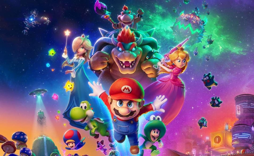 Póster final de la cinta "Super Mario Galaxy: La Película", la cual se estrenará en cines el próximo miércoles 1° de abril. Foto: @NintendoLatAm