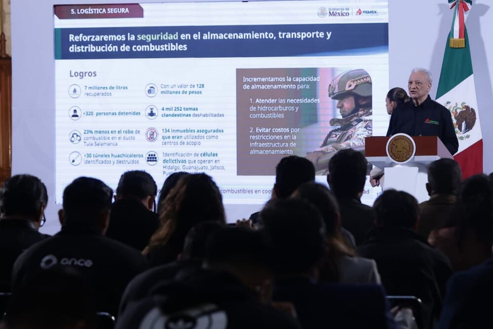 Víctor Rodríguez Padilla, director general de Petróleos Mexicanos (Pemex), presentó el plan de trabajo para Pemex de 2025 a 2030. Foto: Fernanda Rojas / EL UNIVERSAL