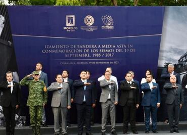 Rinden homenaje en Morelos para recordar a víctimas del 19S de 1985 y 2017