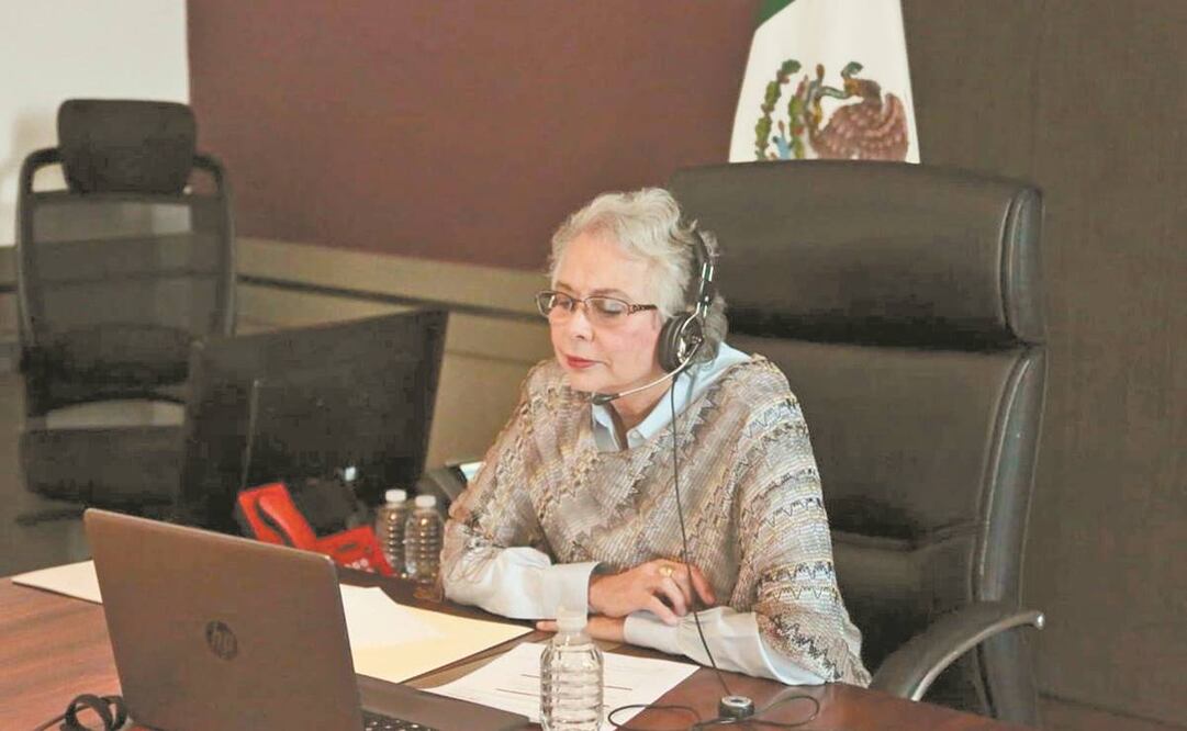 La secretaria de Gobernación, Olga Sánchez, admitió en la reunión virtual que la violencia contra las mujeres en México creció durante la cuarentena. Foto: ARCHIVO EL UNIVERSAL