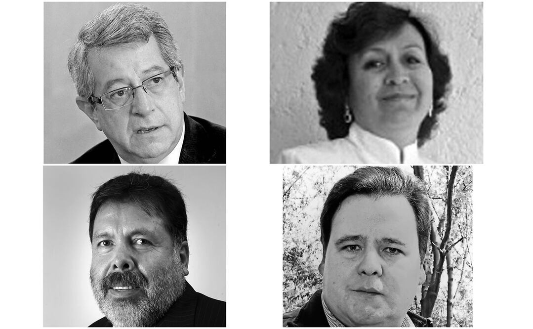 Mauricio Merino, analista; Ivonne Acuña, académica; José Fernández, investigador y Fernando Dworak, académico. Fotos: Archivo El Universal