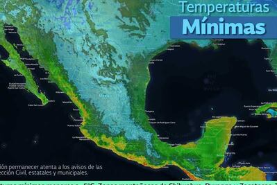 Chihuahua y Durango registrarán las temperaturas más bajas