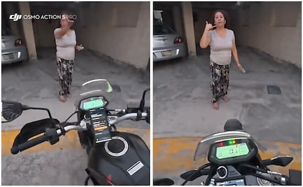 Mujer reta a repartidor de app por estacionarse en vía pública; usuarios la apodan como "Lady Banqueta"