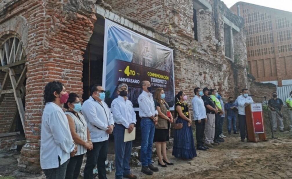 Con actos solemnes, recuerdan a víctimas del terremoto que devastó a Oaxaca hace 4 años