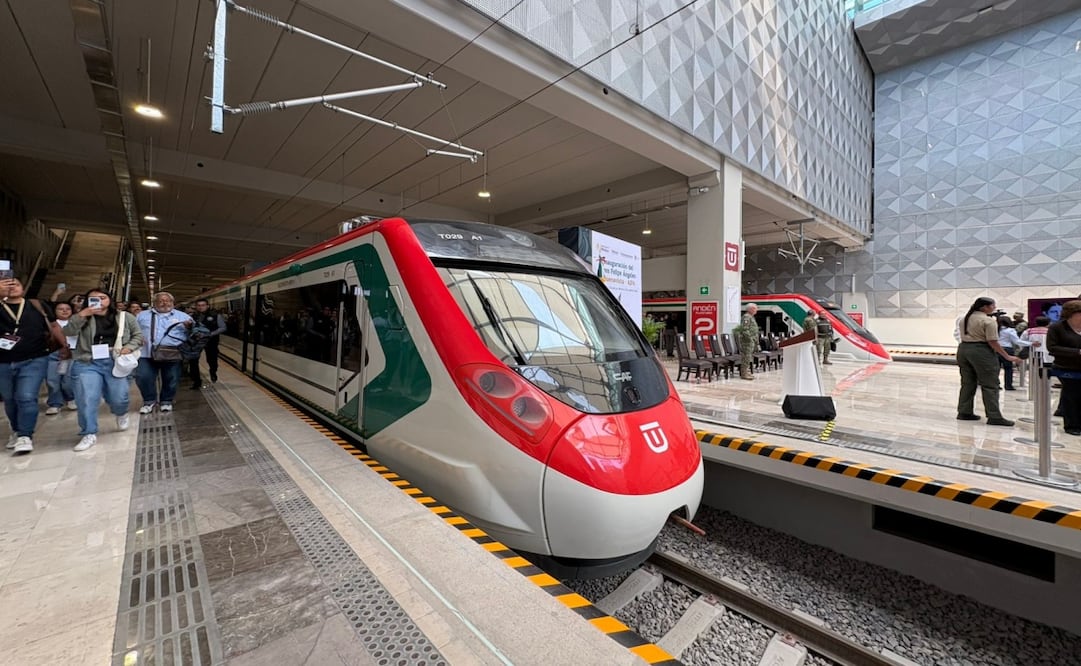Llega primer tren oficial al AIFA. Foto: Arturo Contreras