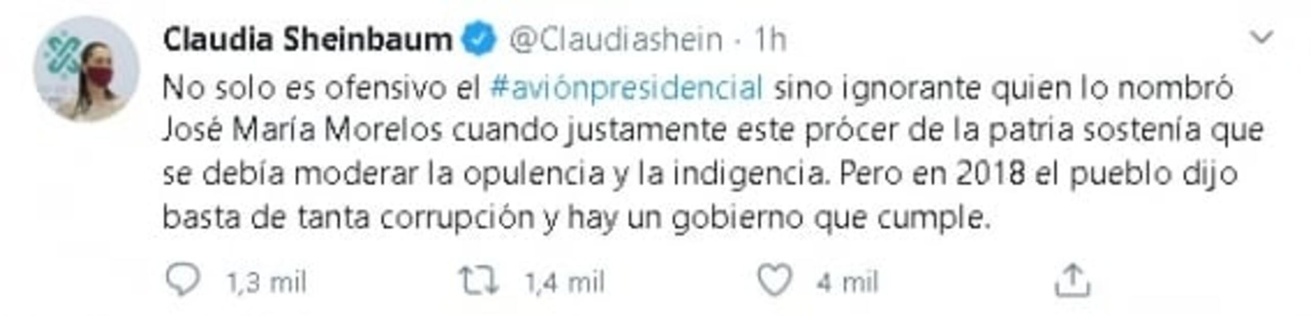 Critican en 4T nombre del avión presidencial