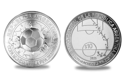 Argentina lanza moneda con diseño del histórico gol de Maradona a Inglaterra en México 1986