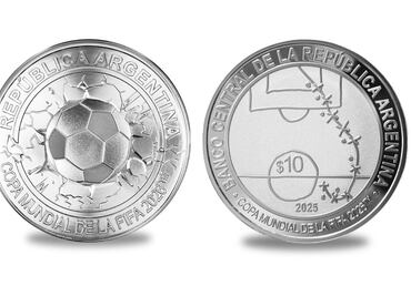 Argentina lanza moneda con diseño del histórico gol de Maradona a Inglaterra en México 1986